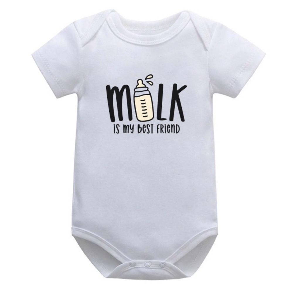 HANDCRAFTED Baby Onesie - Milk is My Best Friend
